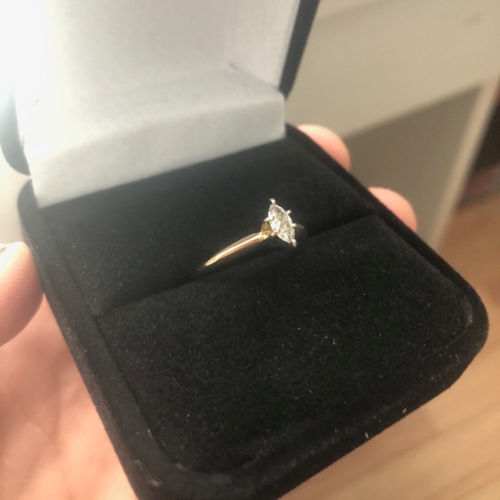 Zales diamond ring Marquise-cut